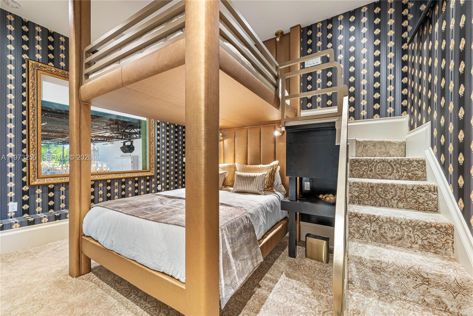 Spa-inspired luxury bathroom with custom mirrors