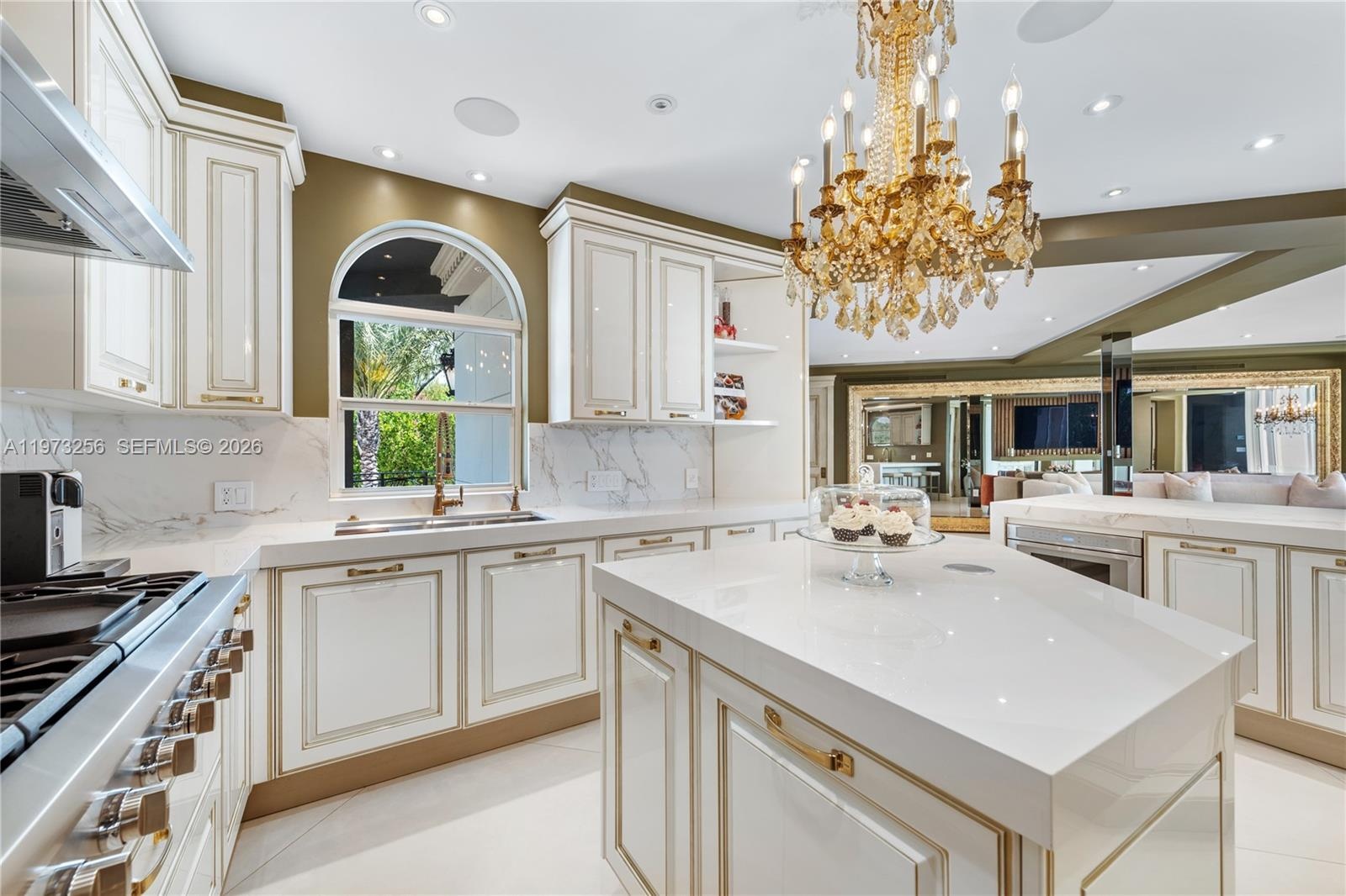 Exterior facade with French Chateau architectural details