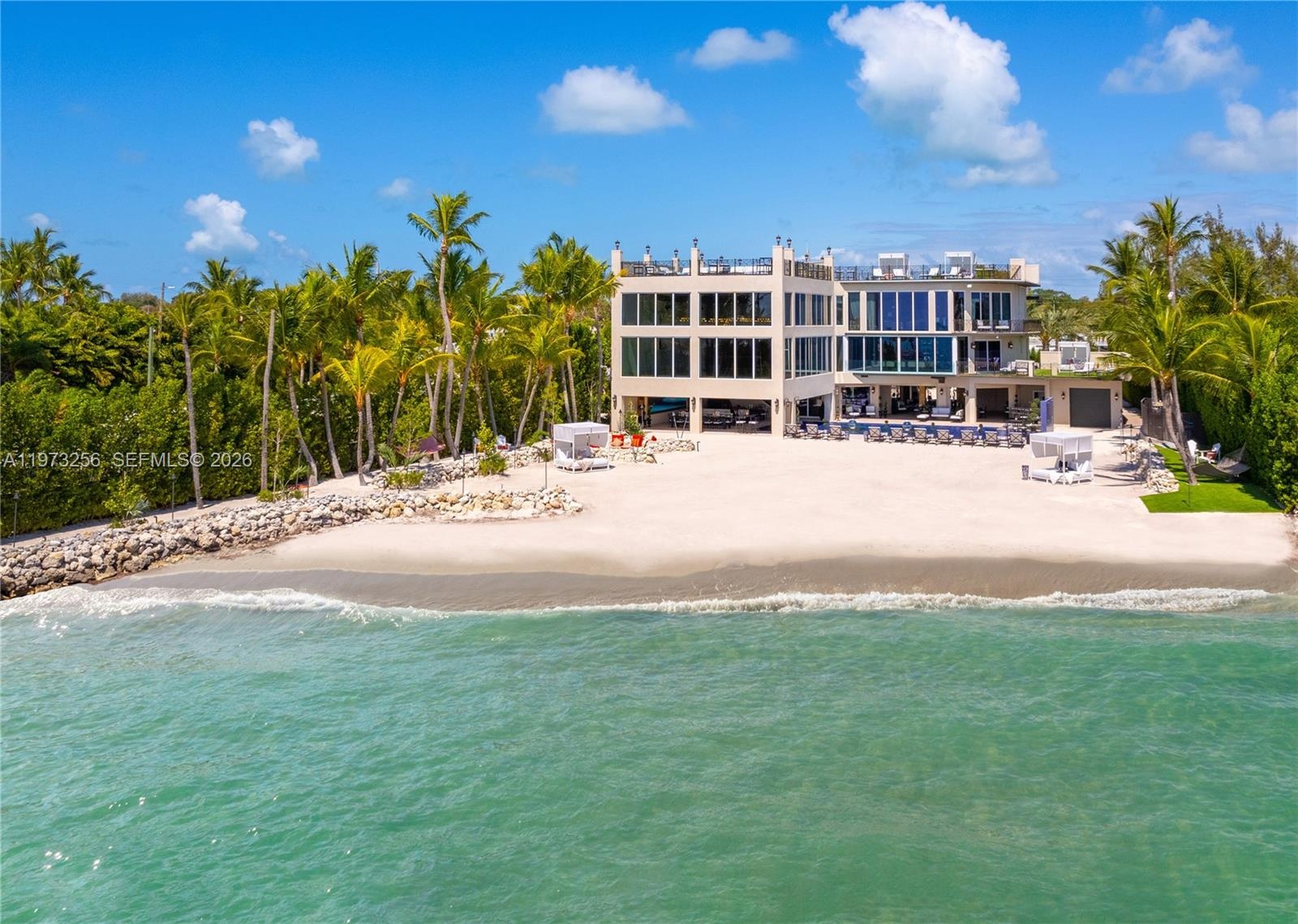 Decorative wrought-iron balcony overlooking the ocean